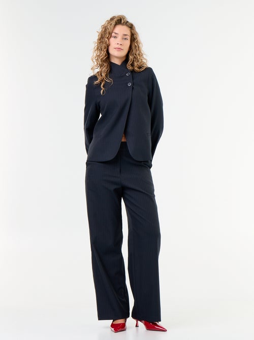 Wide-leg trousers with gold buttons - Kiabi