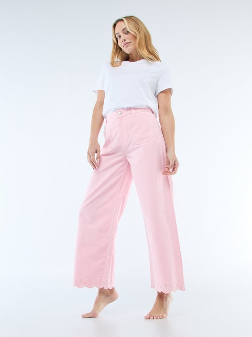 Wide Leg Trousers with Patch Pockets - Kiabi