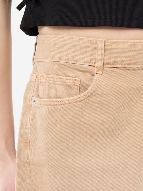 Wide-Leg Twill Bermuda Shorts - Kiabi