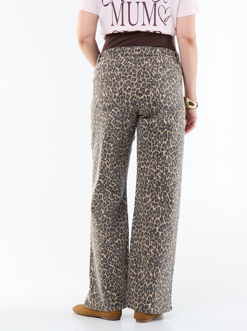 Wide-Leg Umstandshose Beige - Kiabi
