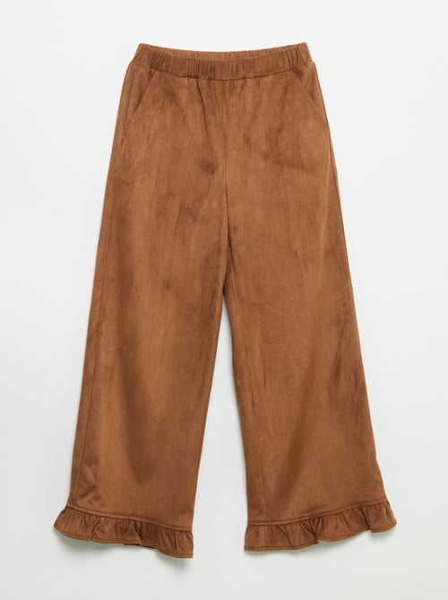 Wide-leg velvet trousers - Kiabi