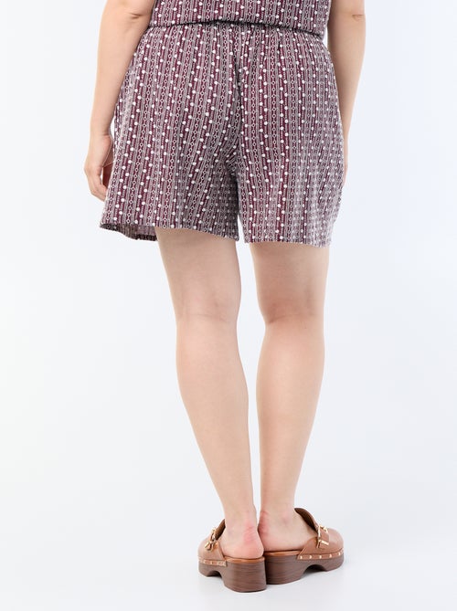 Wide shorts with embroidered prints - Kiabi Wide shorts with embroidered prints - Kiabi