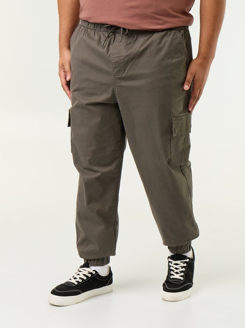 Wide twill trousers - Kiabi