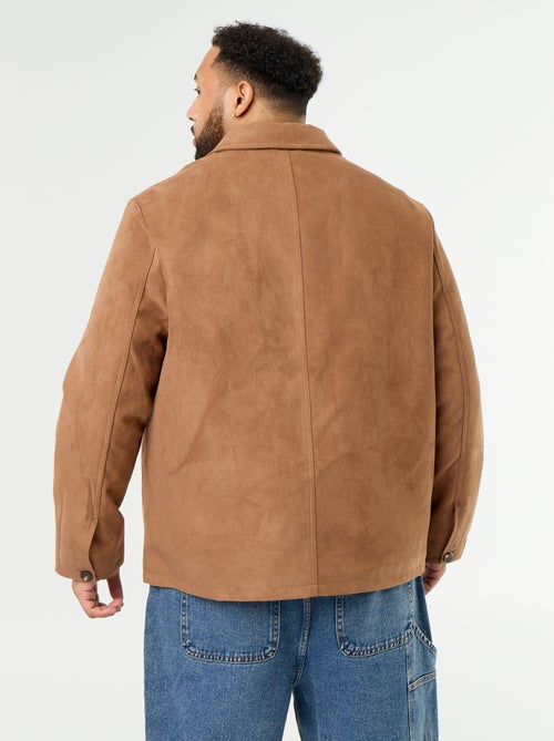 Wildlederjacke mit aufgesetzten Taschen - Kiabi