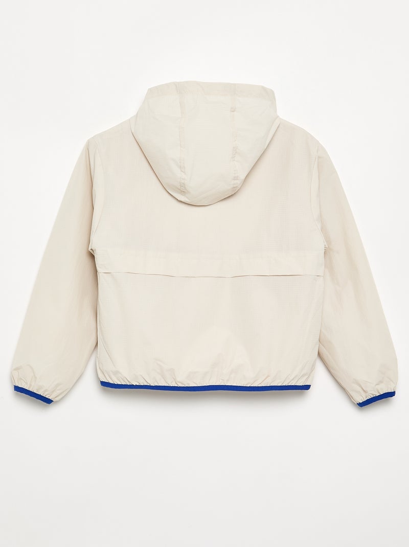 Windbreaker-Jacke mit Kapuze Gris - Kiabi