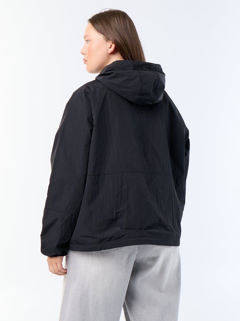 Windjacke mit goldenen Details Schwarz - Kiabi