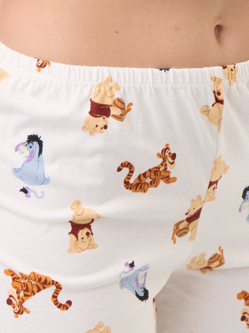 "Winnie the Pooh" Print 2-Piece Pajamas White - Kiabi