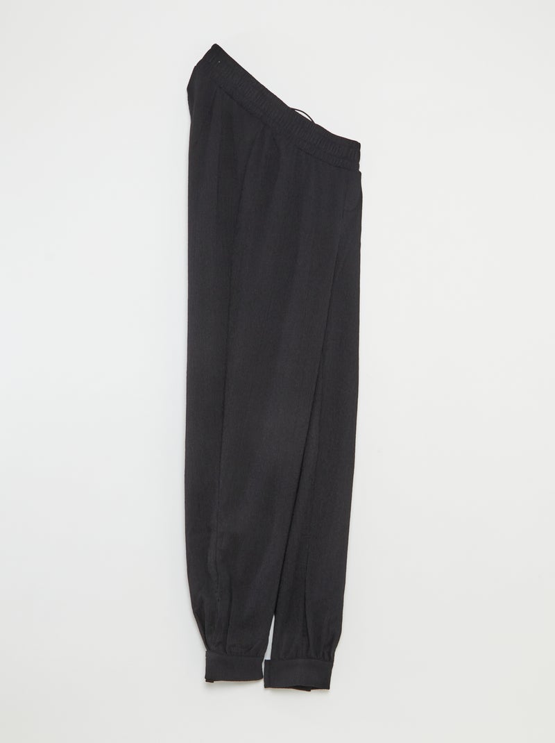 Women's adaptive lightweight knit jogger pants Black - Kiabi