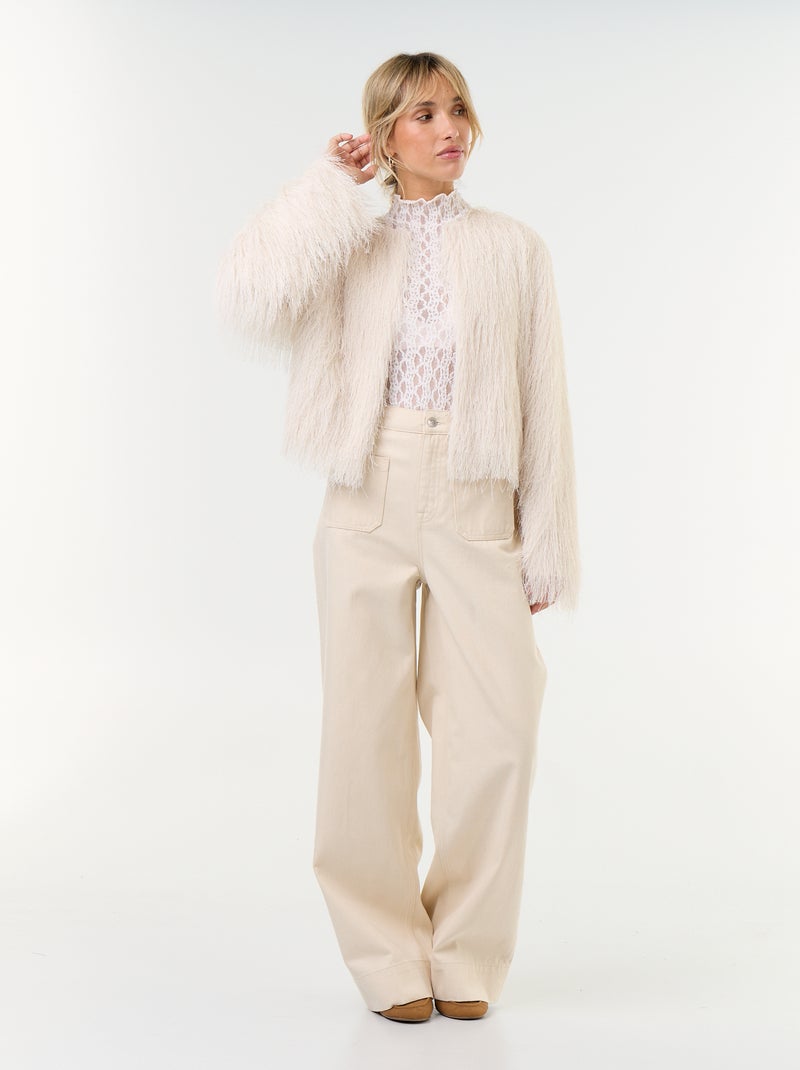 Women's lightweight plain woven jacket Beige - Kiabi