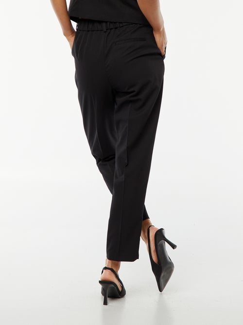 Women's Plain Woven Cigarette Trousers - Kiabi
