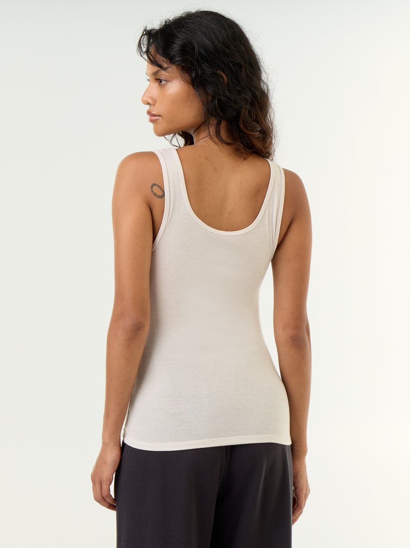 Wool blend tank top Grey - Kiabi