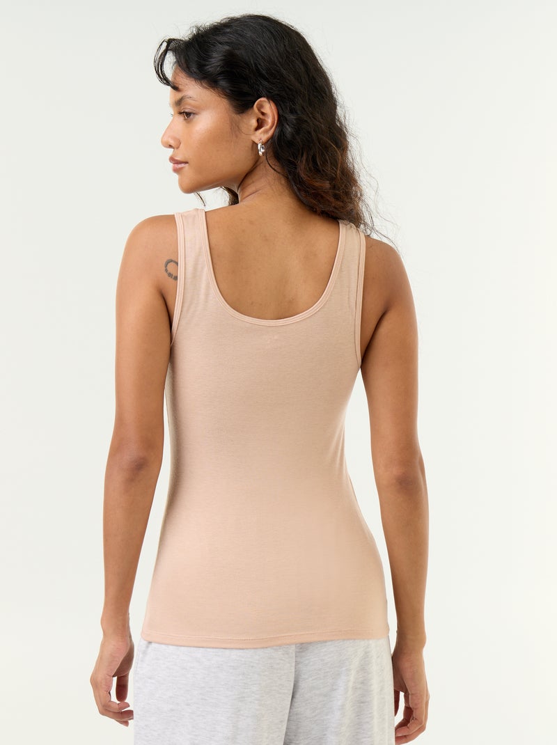 Wool blend tank top Pink - Kiabi