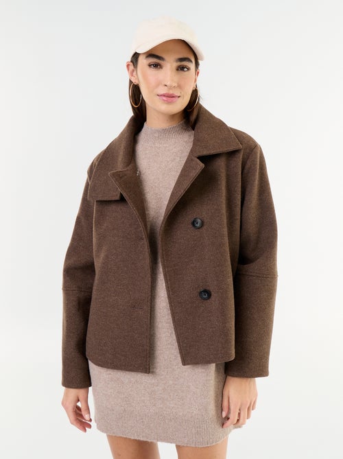 Wool-effect short coat - Kiabi