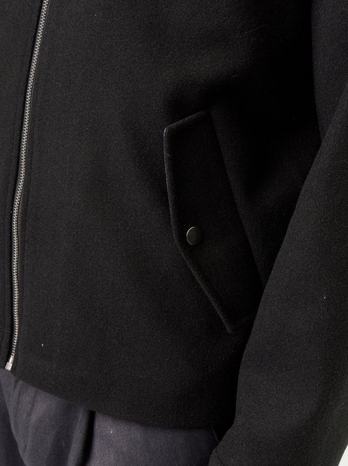 Wool-look shirt collar jacket - Kiabi
