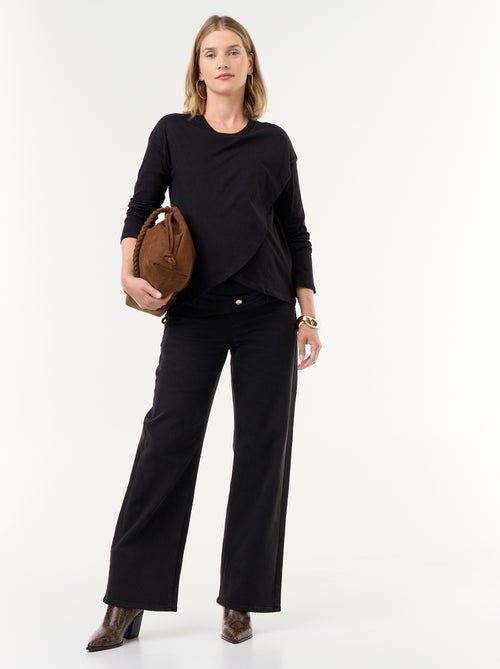 Wrap-front Nursing T-shirt - Kiabi Wrap-front Nursing T-shirt - Kiabi