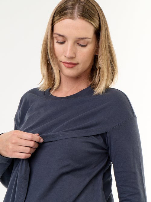 Wrap-front Nursing T-shirt - Kiabi Wrap-front Nursing T-shirt - Kiabi