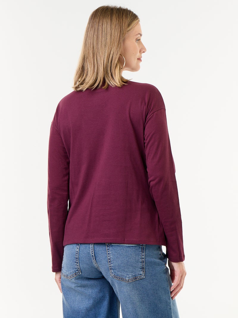 Wrap-front Nursing T-shirt Pink - Kiabi