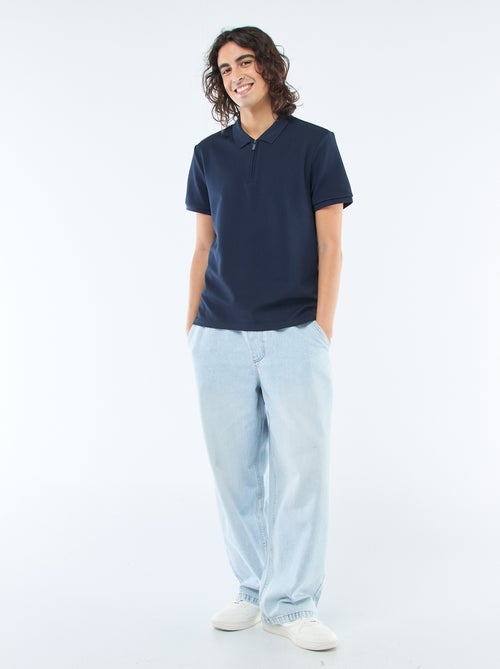 Zip-Neck Polo Shirt - Kiabi