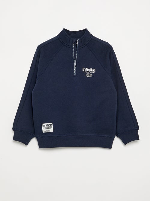 Zip-Neck Sweatshirt - Kiabi Zip-Neck Sweatshirt - Kiabi