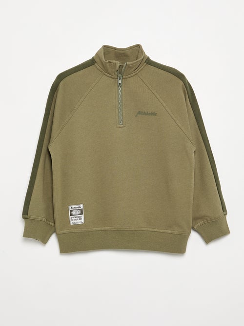 Zip-Neck Sweatshirt - Kiabi Zip-Neck Sweatshirt - Kiabi