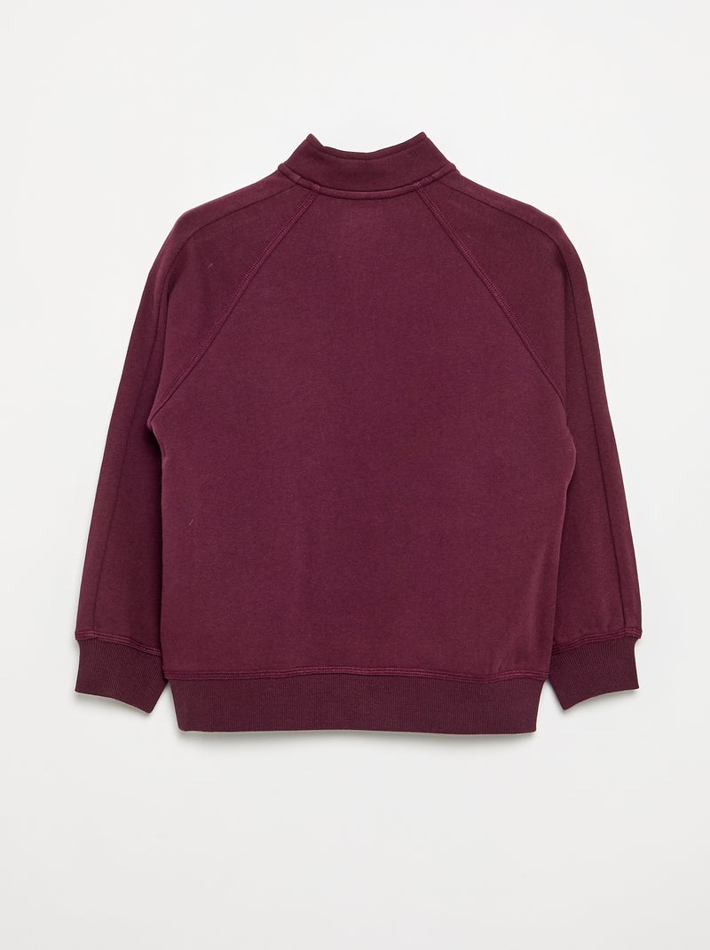 Zip-Neck Sweatshirt Red - Kiabi