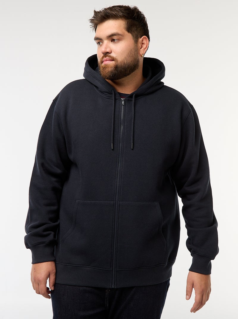 Zip-up hooded sweatshirt Blue - Kiabi