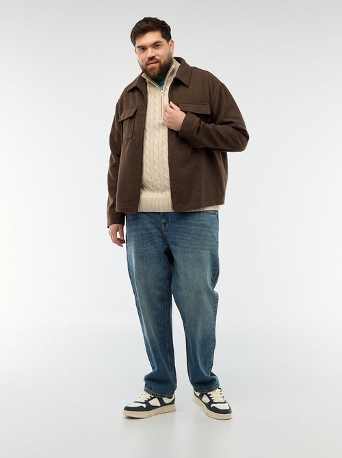 Zip-Up Overshirt with Flap Pockets - Kiabi