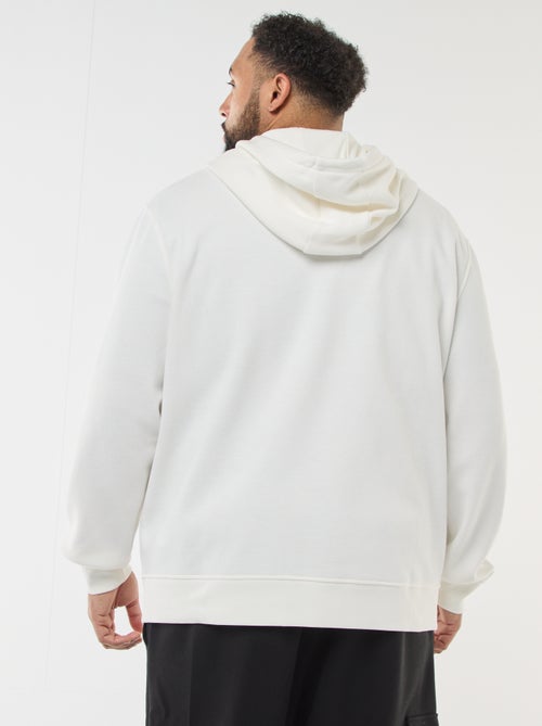Zip-up piqué knit hoodie - Kiabi
