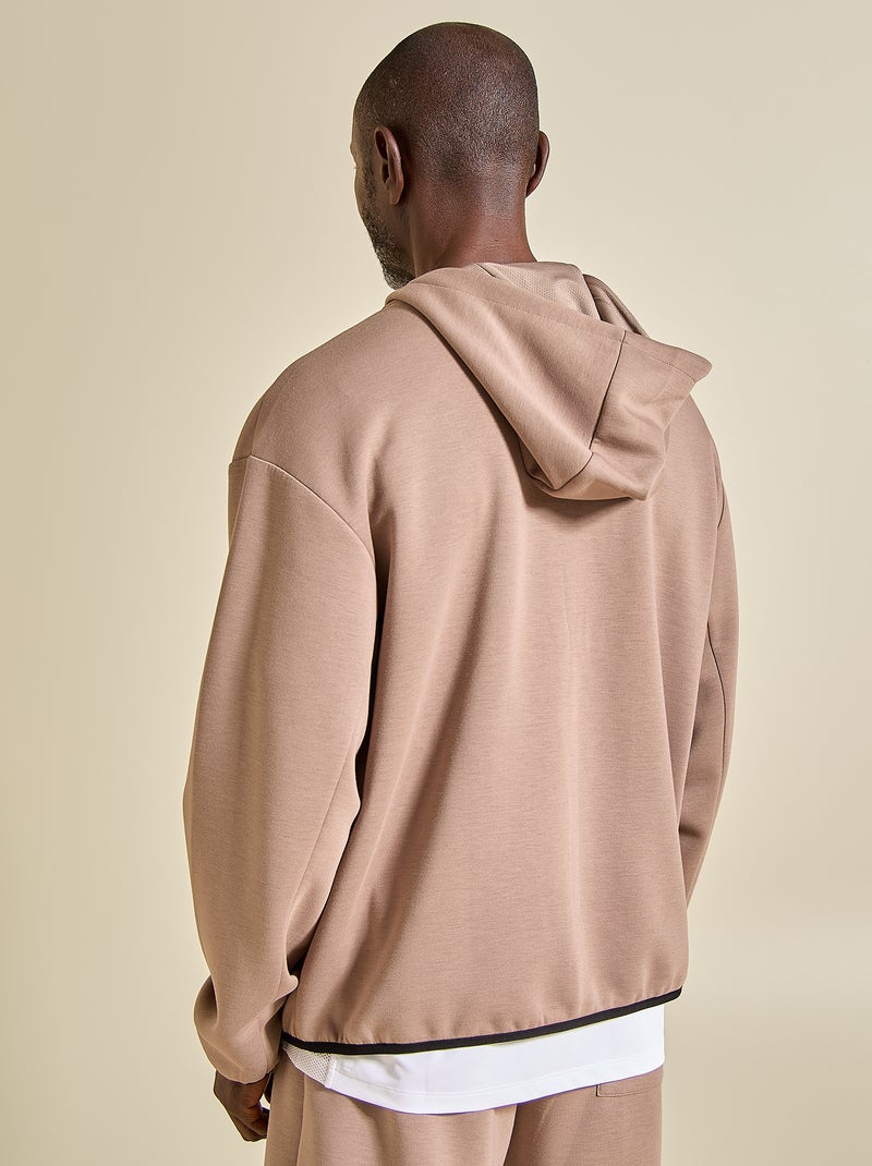 Zip-up Sports Sweatshirt (ekstract) Beige - Kiabi