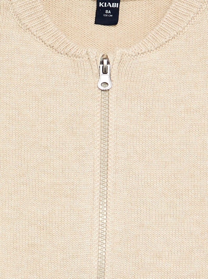 Zipped Cardigan - Easy-Dress Collection BEIGE - Kiabi