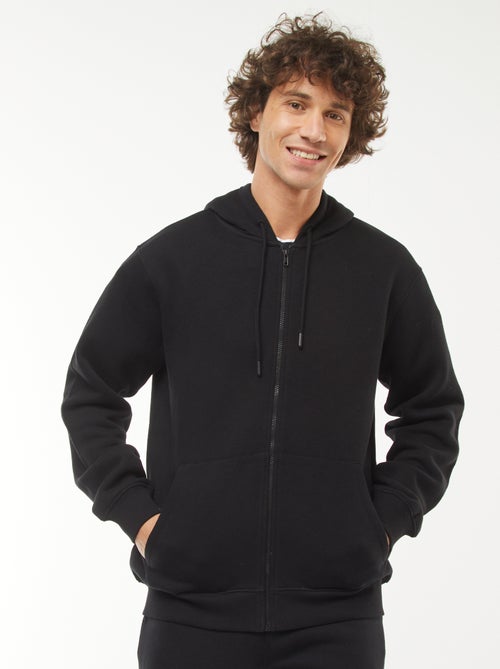 Zipped fleece hoodie - Kiabi Zipped fleece hoodie - Kiabi