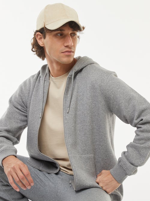 Zipped fleece hoodie - Kiabi