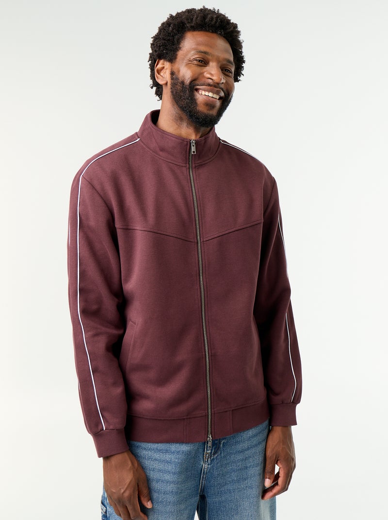 Zipped Fleece Sweatshirt Purple - Kiabi