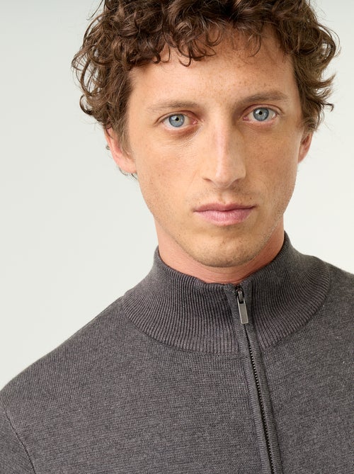 Zipped High-Neck Cardigan - Kiabi