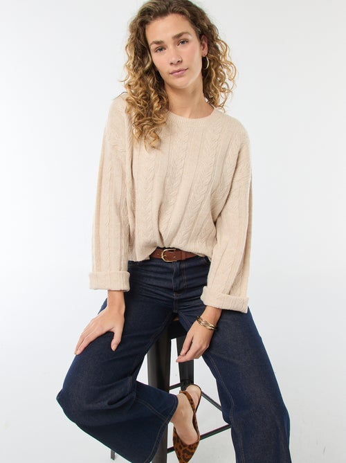 Zopfmuster-Pullover - Kiabi
