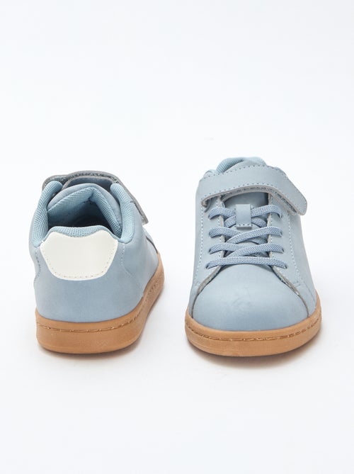 Zweifarbige Low-Top-Sneaker aus Wildlederimitat - Kiabi