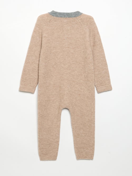 Zweifarbiger Strick-Overall - Kiabi
