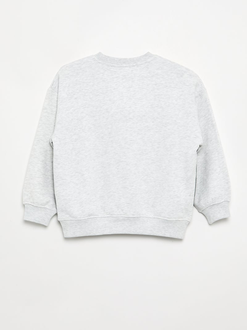 Zweifarbiges Langarm-Sweatshirt Gris - Kiabi